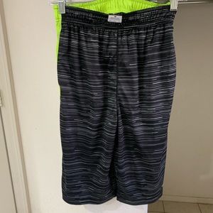 Nike Boys XL black/Grey & neon yellow dri fit shorts